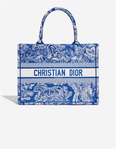 dior bag blue and white.